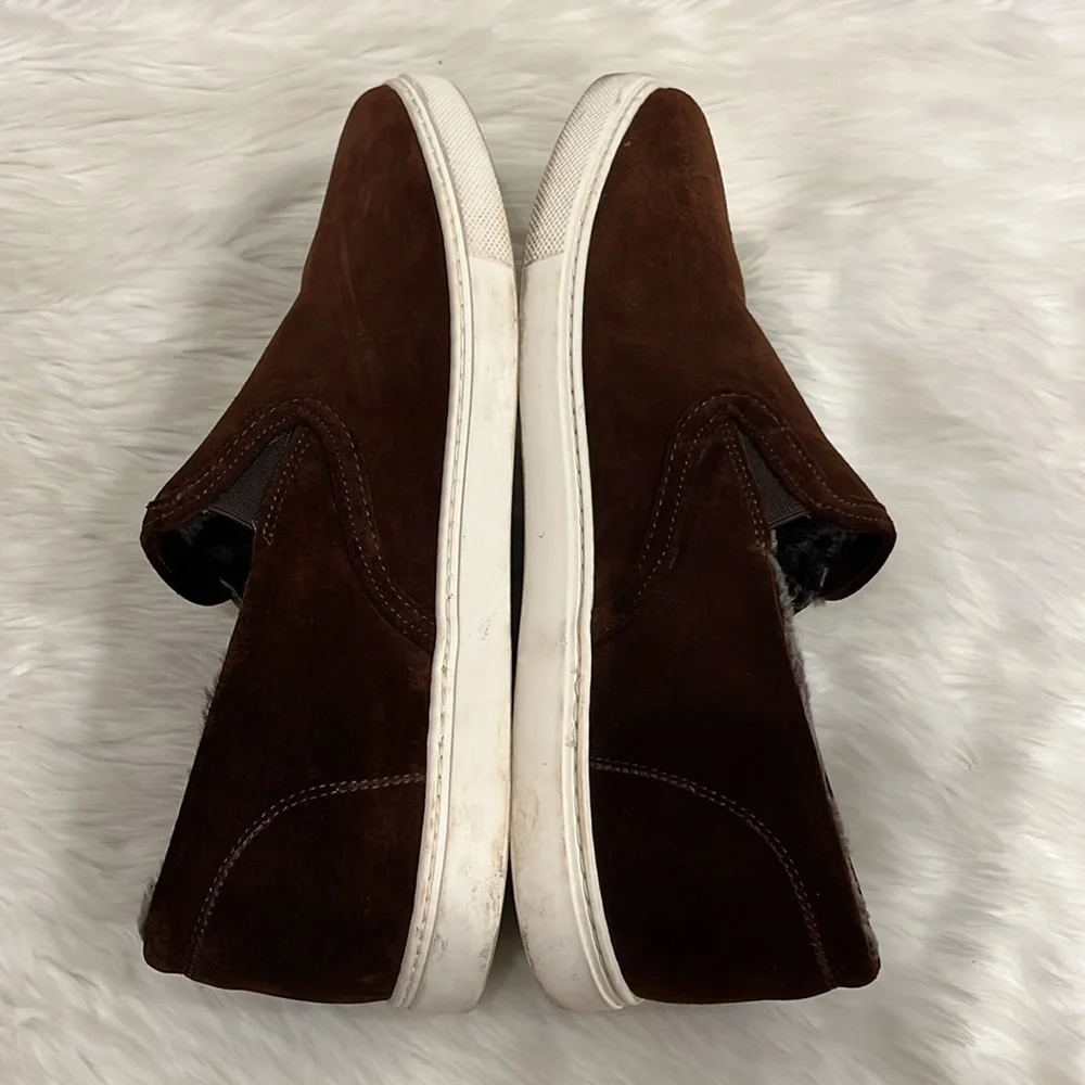 Allen Edmonds Courtside Slip-on Sneaker Brown Suede Men Size 10.5